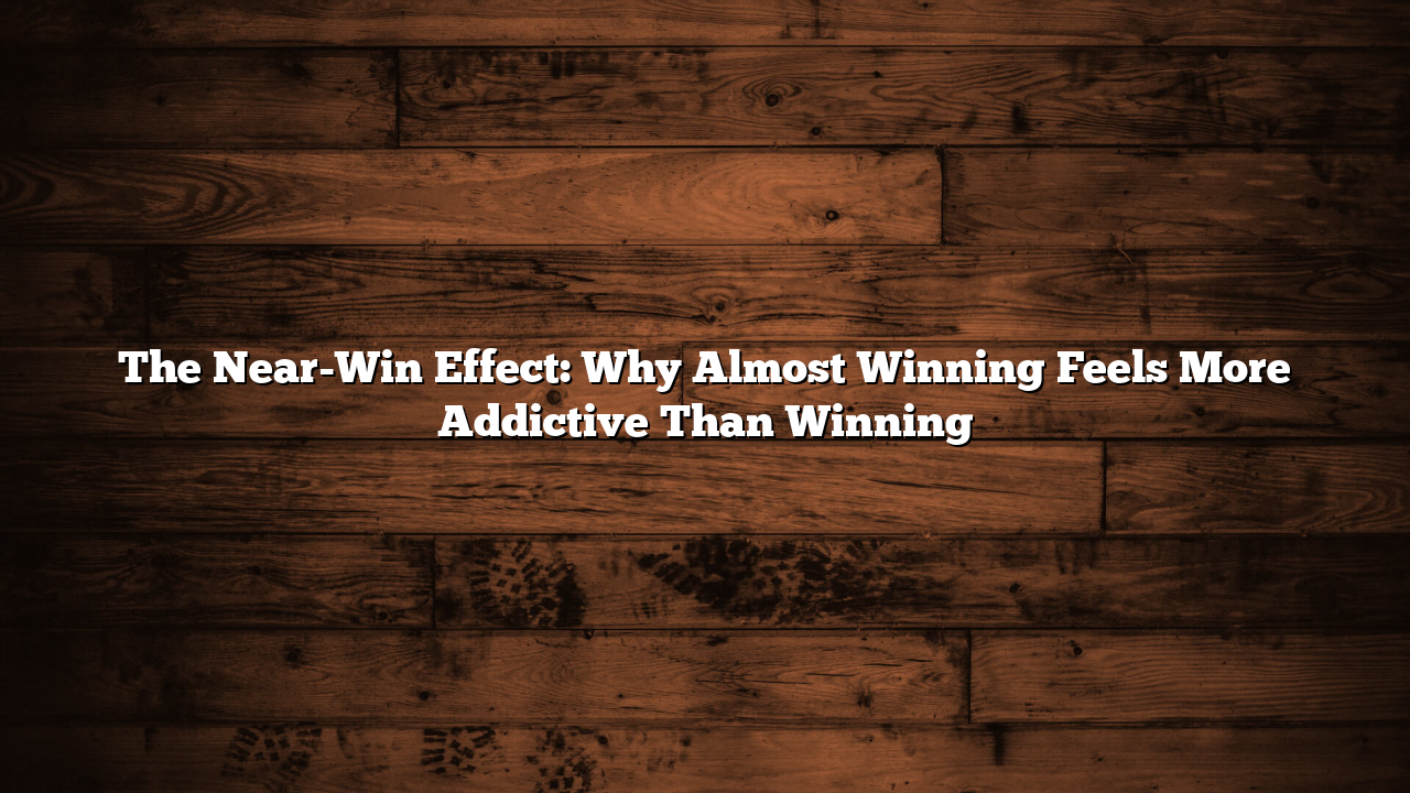 The Near-Win Effect: Why Almost Winning Feels More Addictive Than Winning
